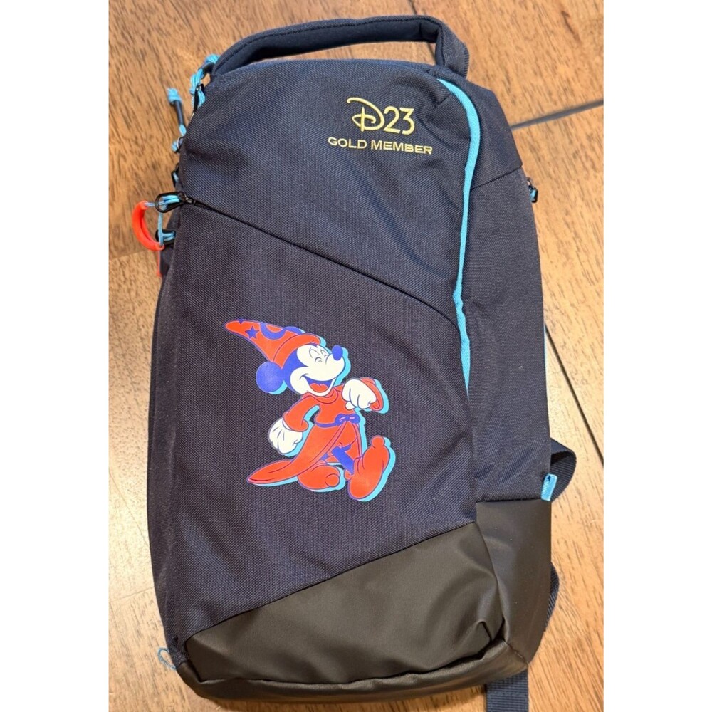Disney D23 Gold Member Exclusive 2025 Sorcerer Mickey Crossbody Sling Backpack